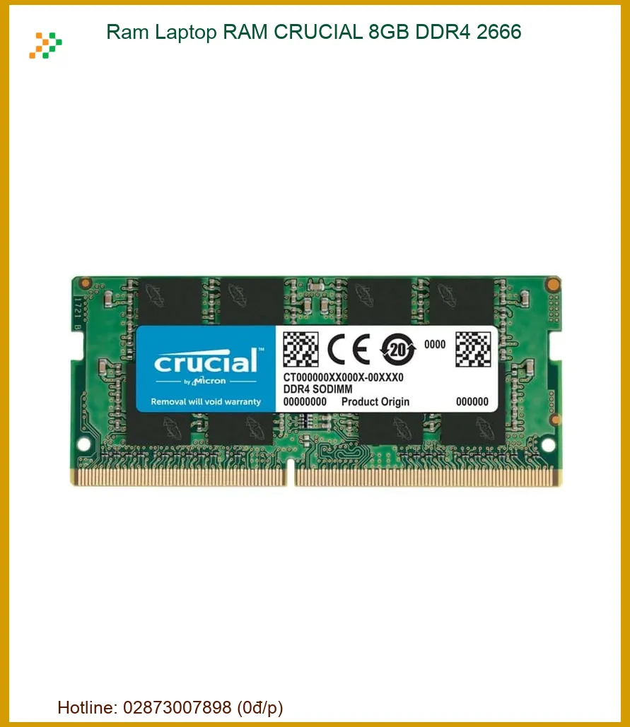 Nâng Cấp RAM Laptop CRUCIAL 8GB DDR4 2666: Tăng Tốc Hiệu Năng Vượt Trội