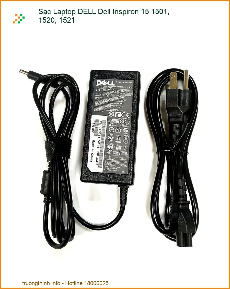 Sạc Laptop DELL Inspiron 15 (1501, 1520, 1521) Chính Hãng - Thay Thế Tận Nơi, Bảo Hành 1 Đổi 1