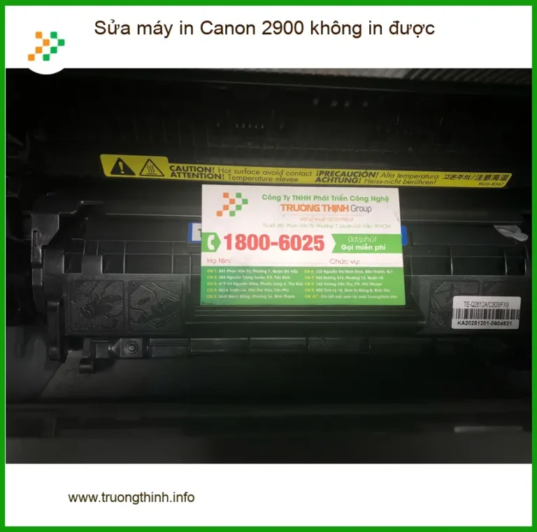 Sửa máy in Canon 2900 không in được Quận Bình Tân - Anh Việt