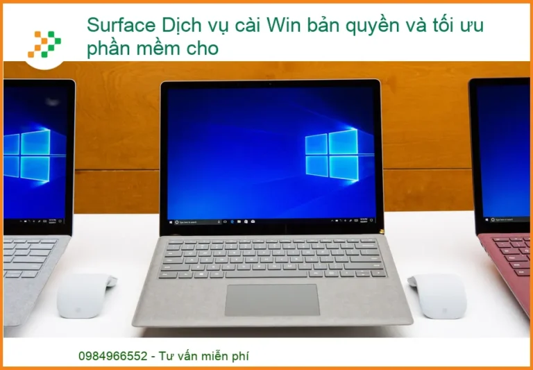 Máy Surface chạy chậm, lỗi phần mềm cần cài Win bản quyền và tối ưu phần mềm – Dịch vụ uy tín, chuyên nghiệp tại TP.HCM