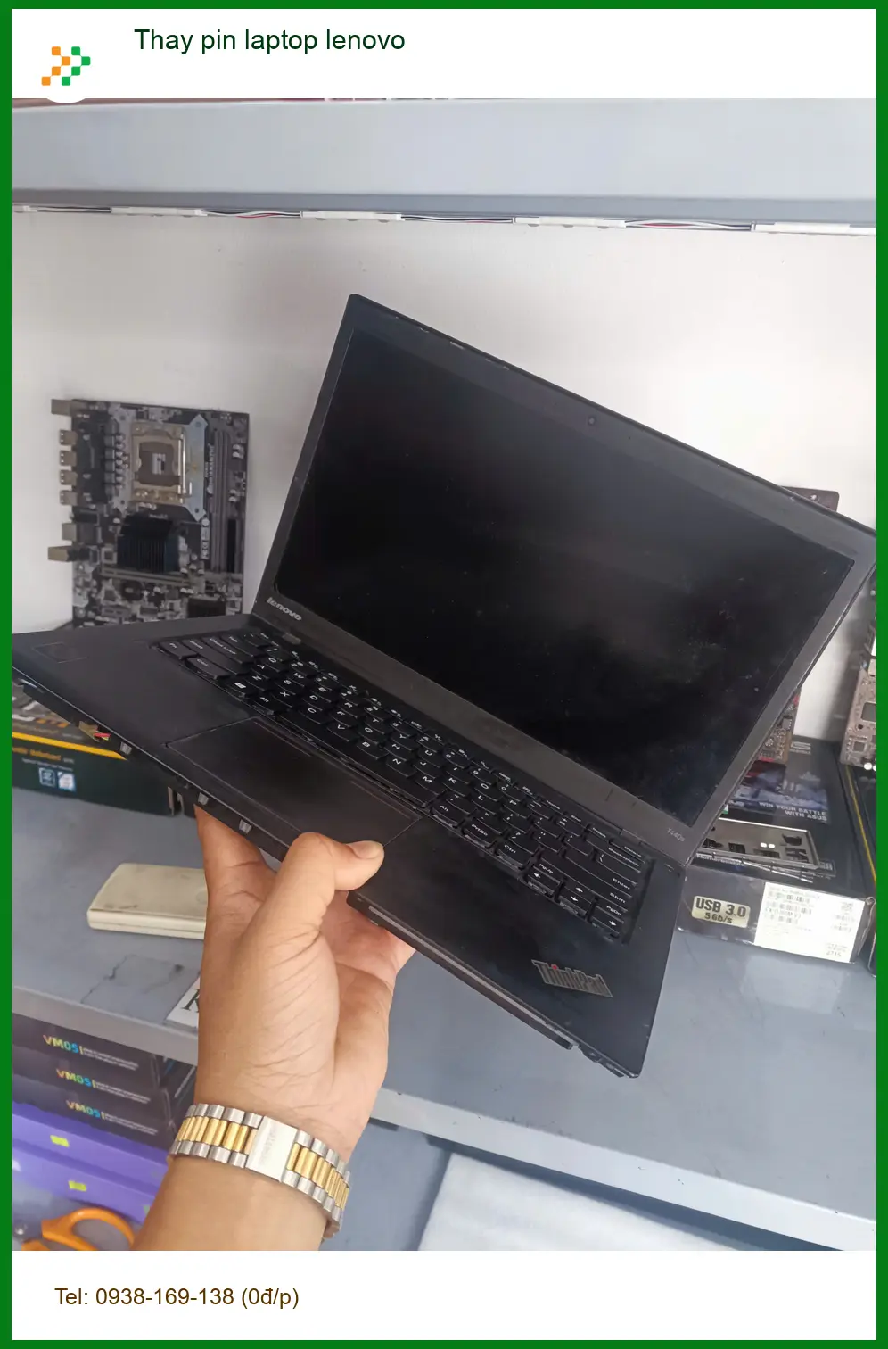 Anh Quân gặp sự cố sạc pin - Trung tâm Thay pin laptop lenovo Uy tín Quận Tân Phú
