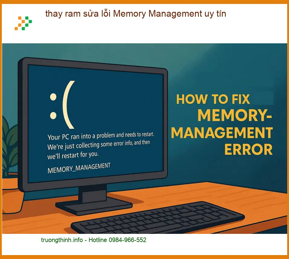 Sửa Laptop thay ram lỗi Memory Management uy tín - Địa chỉ TPHCM