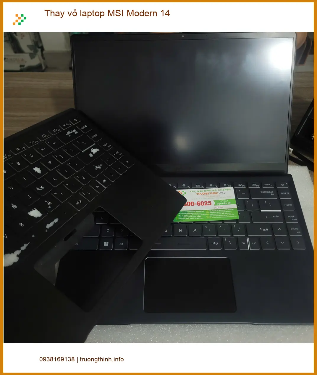 Anh Đạt cần thay vỏ laptop MSI Modern 14 Quận Tân Bình lấy ngay