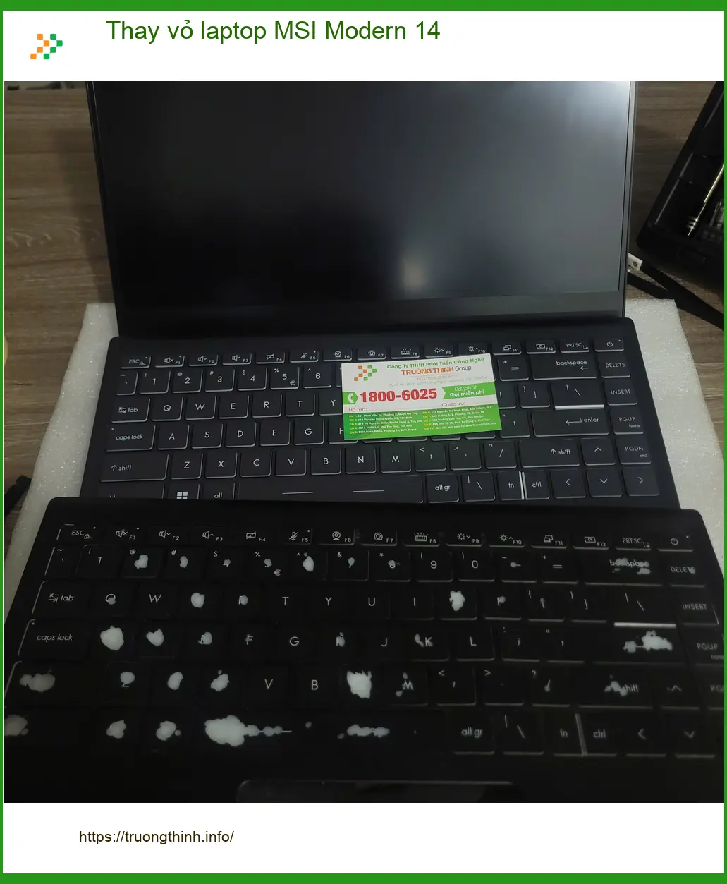 Anh Đạt cần thay vỏ laptop MSI Modern 14 Quận Tân Bình lấy ngay ảnh thực tế 2