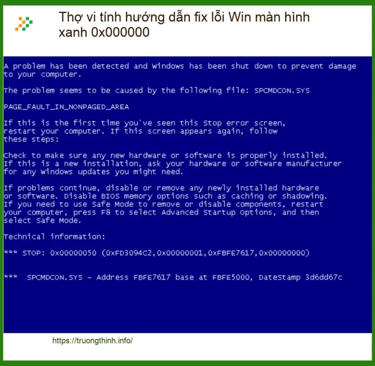 Windows Thợ vi tính hướng dẫn fix lỗi màn hình xanh 0x000000 - Cách tự xử lý tại nhà