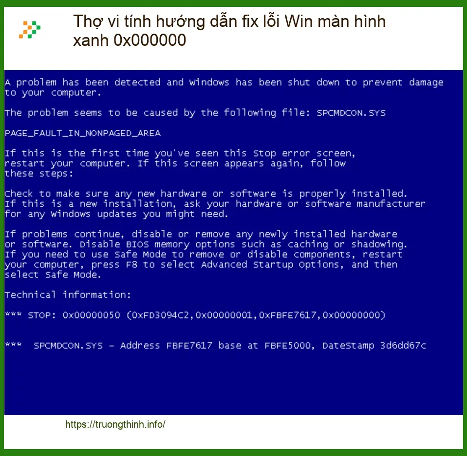 Windows Thợ vi tính hướng dẫn fix lỗi màn hình xanh 0x000000 - Cách tự xử lý tại nhà
