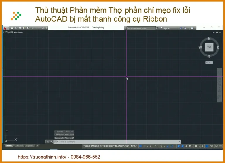 Thủ thuật Phần mềm Thợ phần chỉ mẹo fix lỗi AutoCAD bị mất thanh công cụ Ribbon