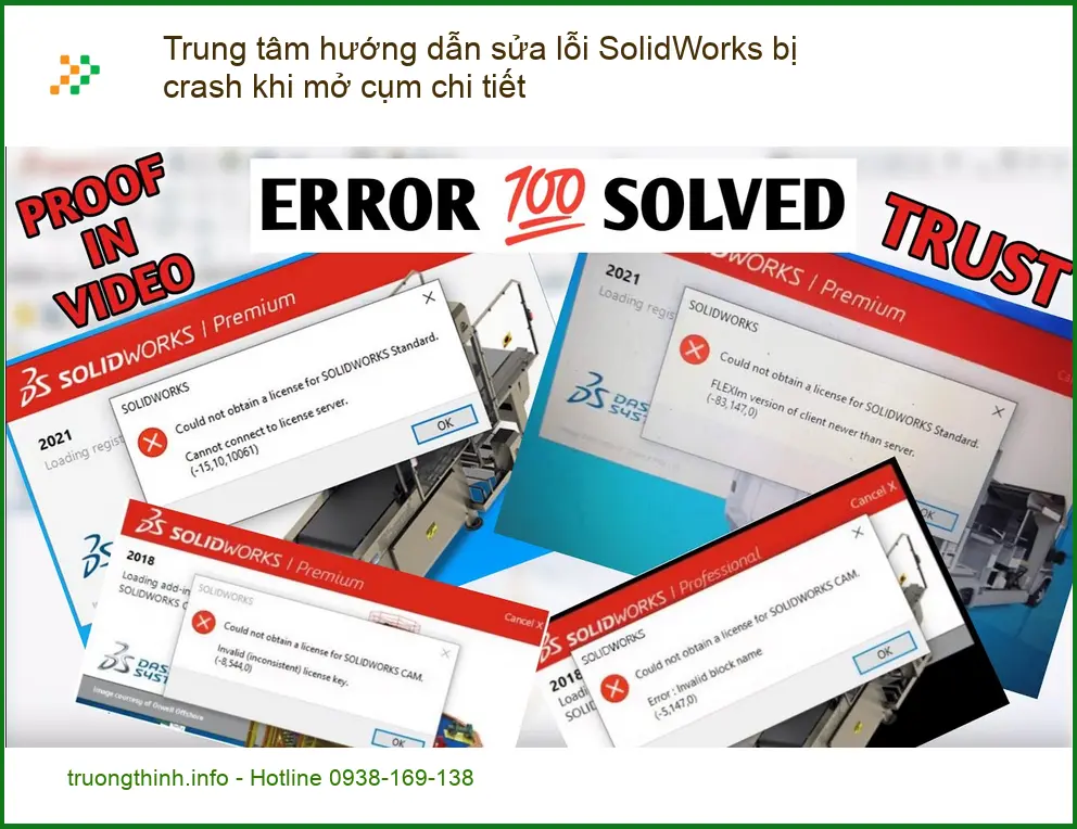 Thủ thuật SolidWorks crash khi mở cụm chi tiết - Trung tâm hỗ trợ gần đây