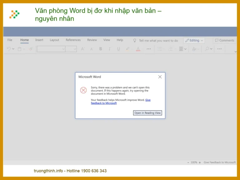Văn phòng Word bị đơ khi nhập văn bản – Nguyên nhân và Giải pháp Khắc phục Tận gốc