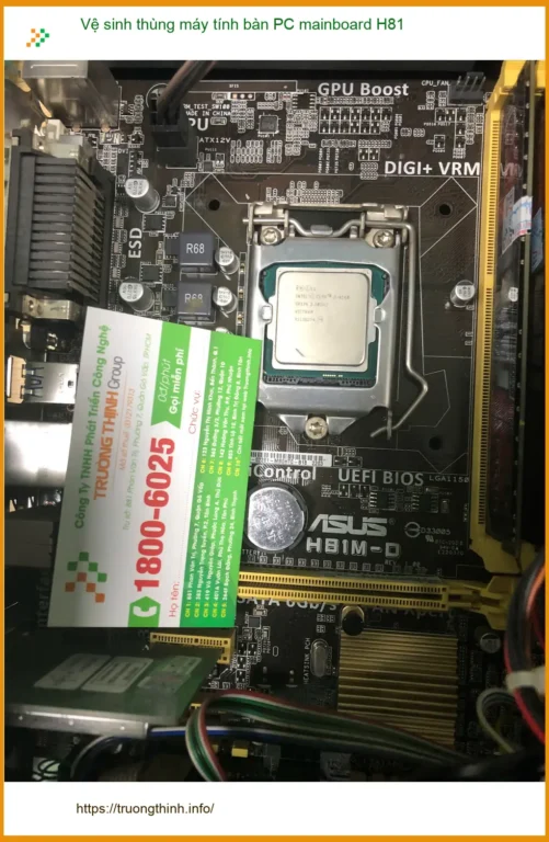 Anh Duy thiết kế đồ họa Quận Bình Tân kể ca vệ sinh thùng PC main H81