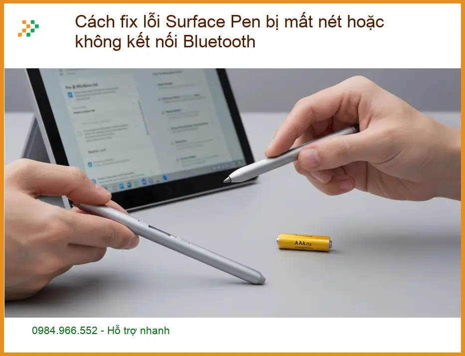 Cách fix lỗi Pen bị mất nét hoặc không kết nối Bluetooth - Trung tâm hỗ trợ