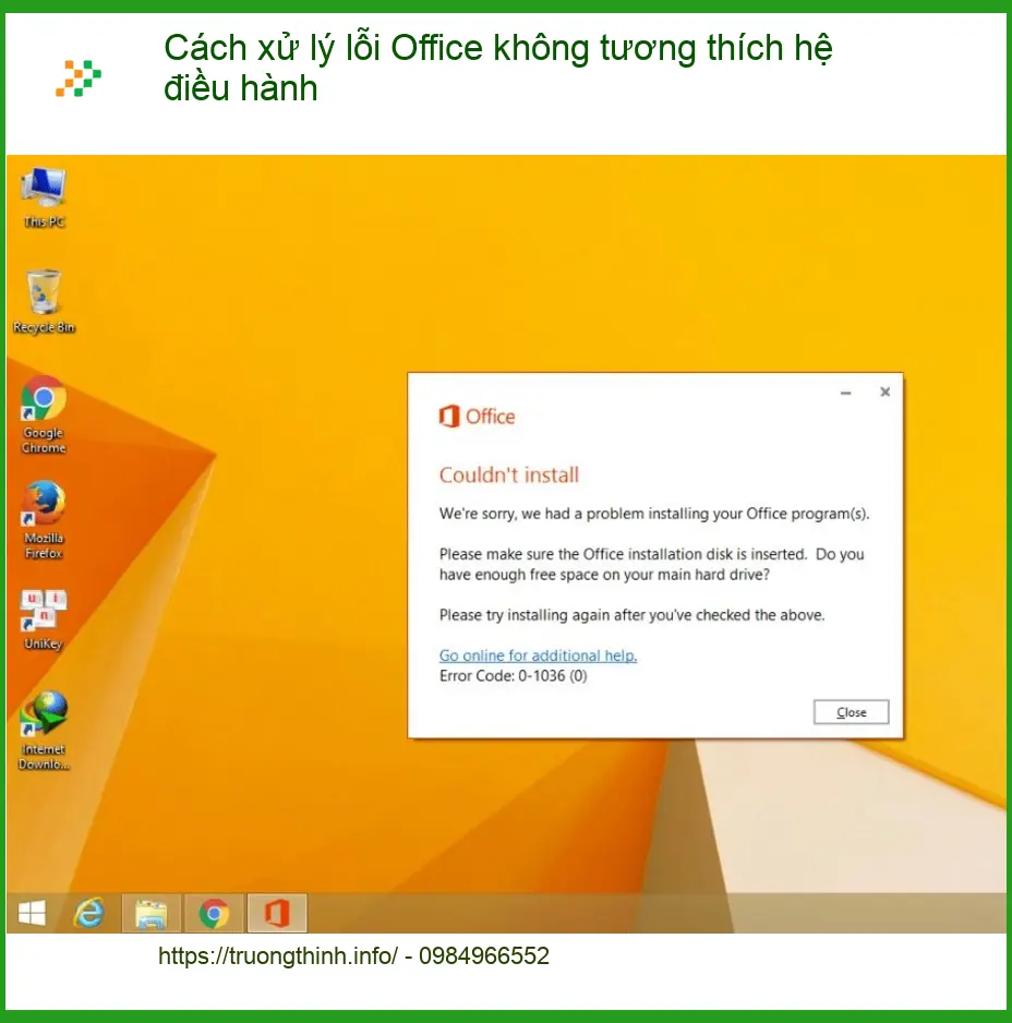 Lỗi Office không tương thích hệ điều hành - Cách xử lý tại nhà