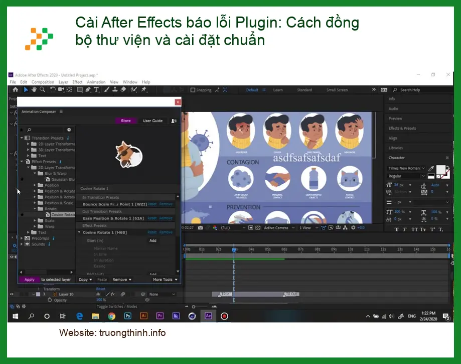 After Effects báo lỗi Plugin đồng bộ thư viện - Tự xử lý tại nhà
