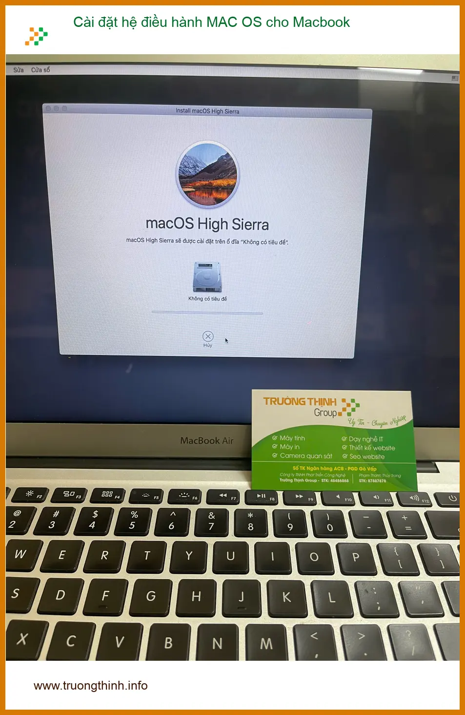 Chú Phước chủ tiệm cà phê ở Thủ Đức tìm dịch vụ cài đặt Mac OS cho Macbook lấy ngay