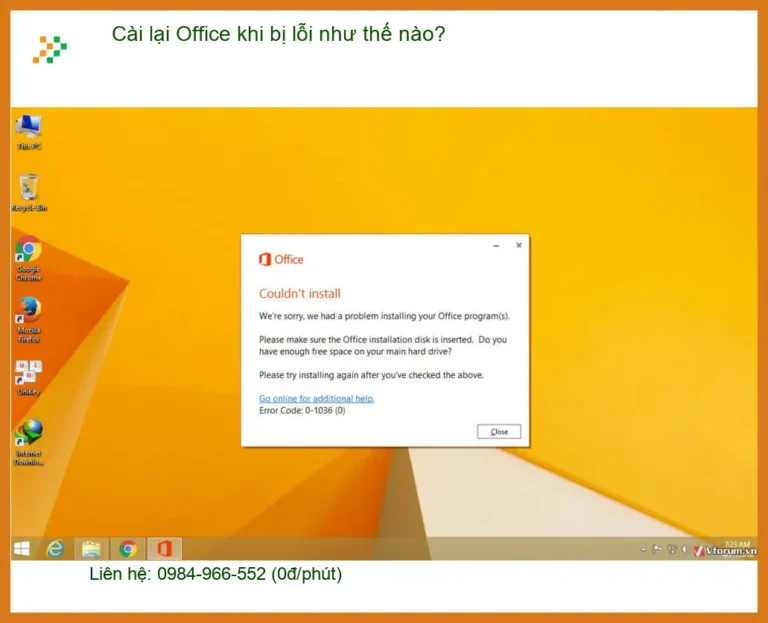 Văn phòng Cài lại Office khi bị lỗi nặng - Trung tâm uy tín TPHCM