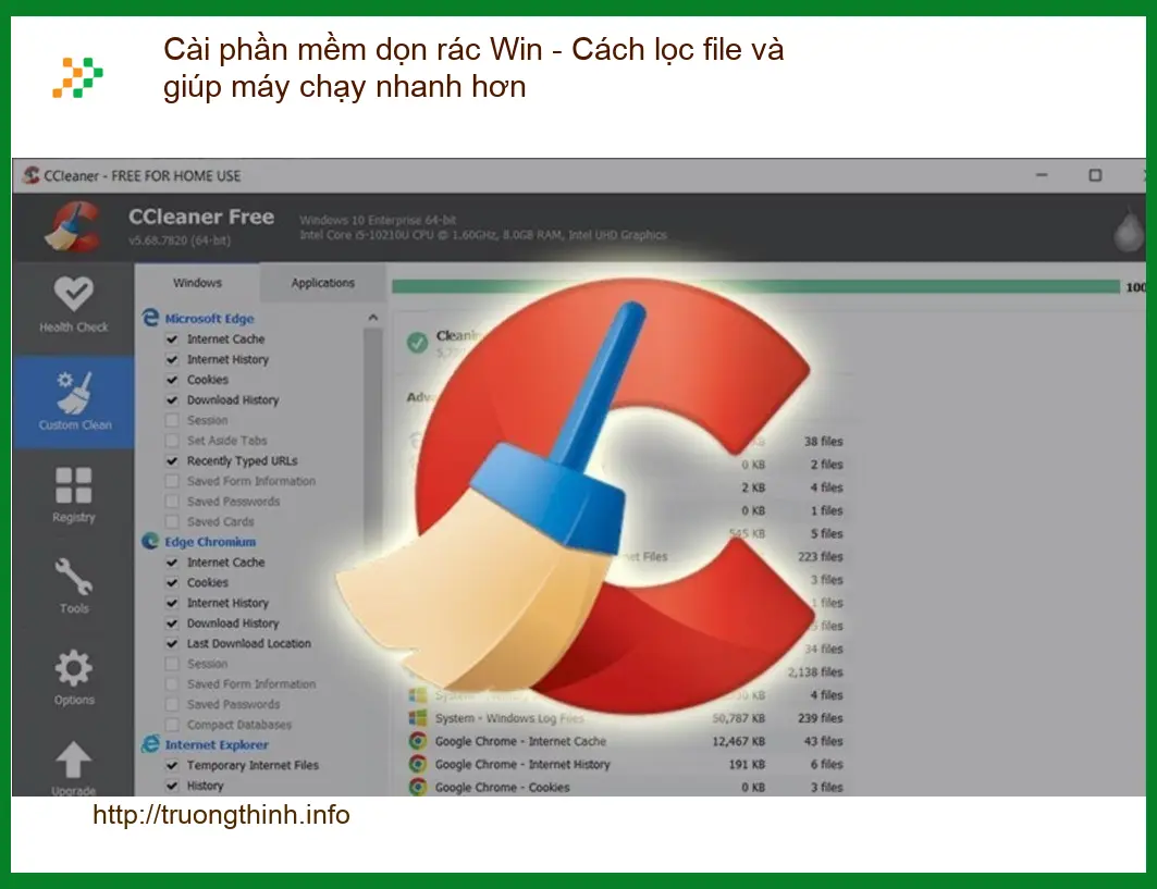 Windows Cài phần mềm dọn rác Win – Tối ưu hiệu suất máy tính TPHCM
