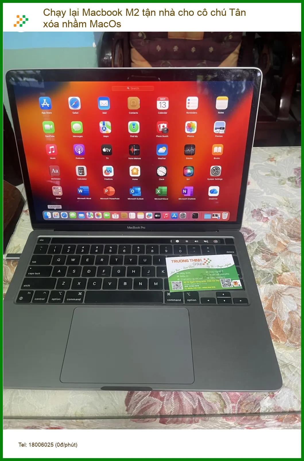 Dịch vụ chạy lại Macbook M2 tận nhà Quận Phú Nhuận - Cô Minh xử lý treo táo