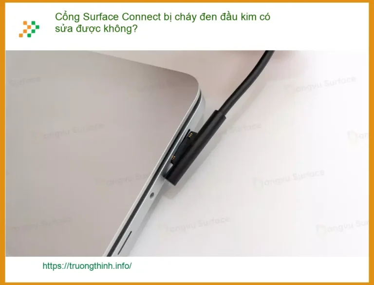 Cổng Connect Surface bị cháy đen đầu kim có sửa được không? - Trung tâm hỗ trợ TPHCM