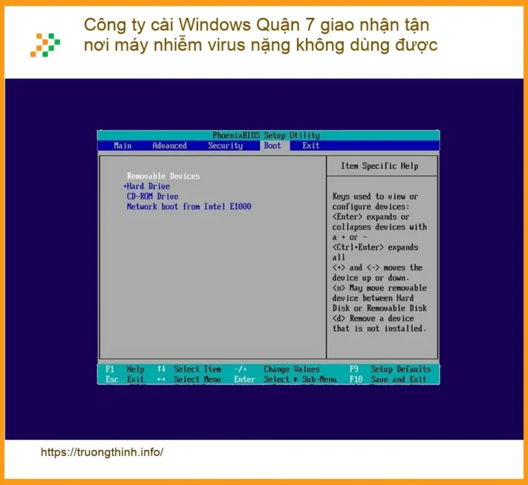 Windows Công ty cài Quận 7 máy nhiễm virus - Dịch vụ khắc phục tận nơi lấy liền