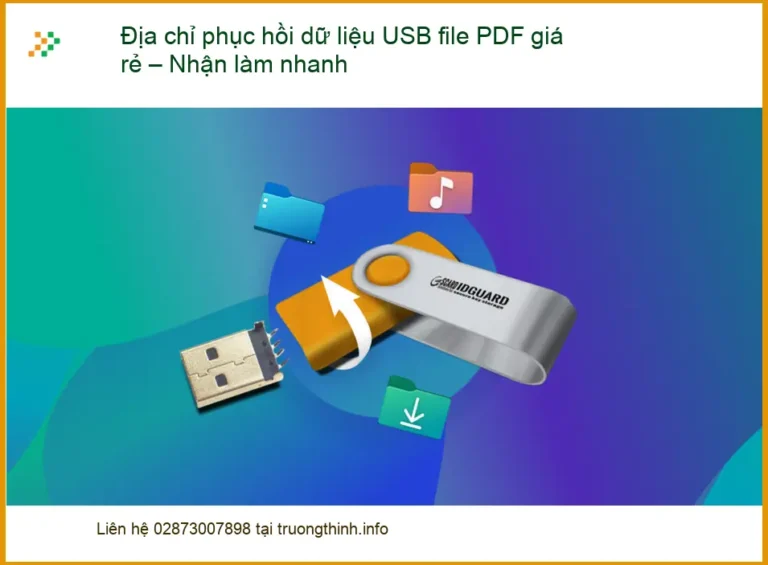 Khôi Phục Dữ Liệu USB file PDF nhanh - Gọi thợ phục hồi cấp tốc TPHCM