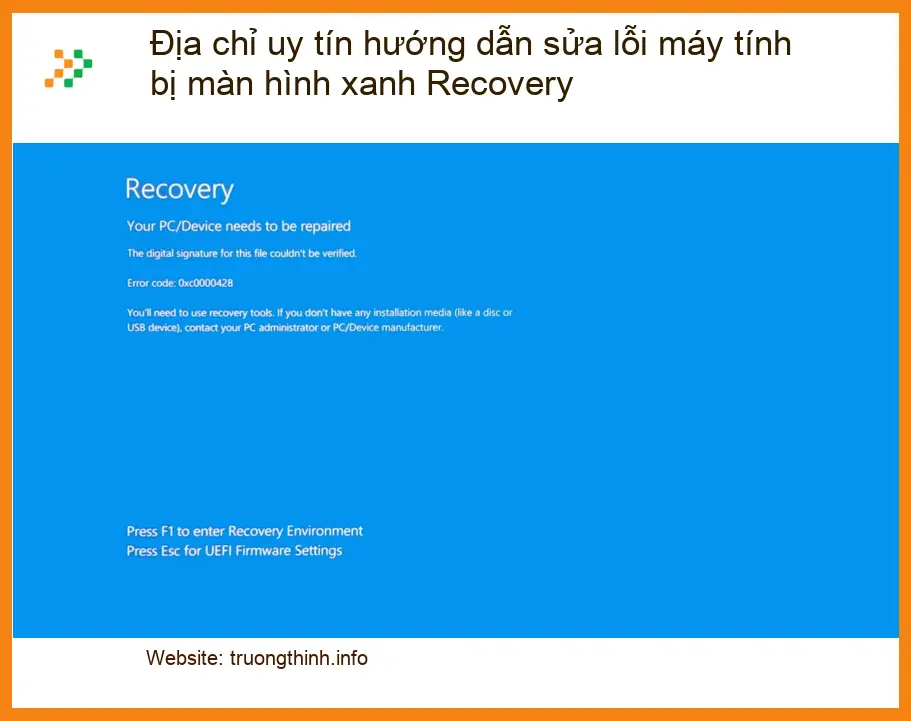 Thủ thuật sửa lỗi máy tính màn hình xanh Recovery - Trung tâm hỗ trợ