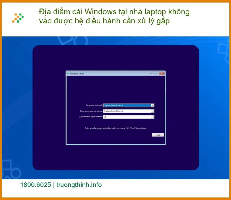 Windows Địa điểm cài tại nhà laptop không vào được hệ điều hành cần xử lý gấp
