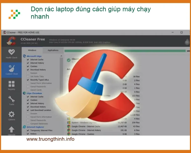 Dọn rác laptop đúng cách giúp máy chạy nhanh - Dịch vụ tăng tốc máy uy tín TPHCM