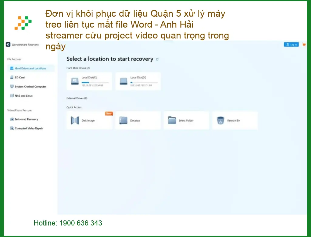 Khôi Phục Dữ Liệu Quận 5: Cứu file Word, video - Dịch vụ lấy ngay