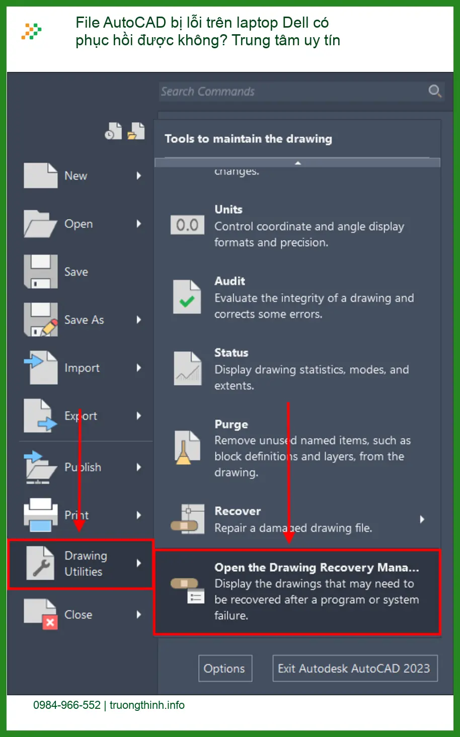 Khôi phục dữ liệu AutoCAD lỗi trên laptop Dell - Trung tâm uy tín