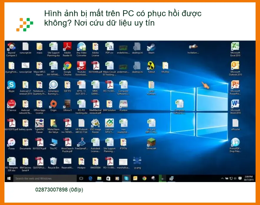 Khôi Phục Dữ liệu Hình ảnh PC bị mất - Nơi cứu dữ liệu uy tín TPHCM