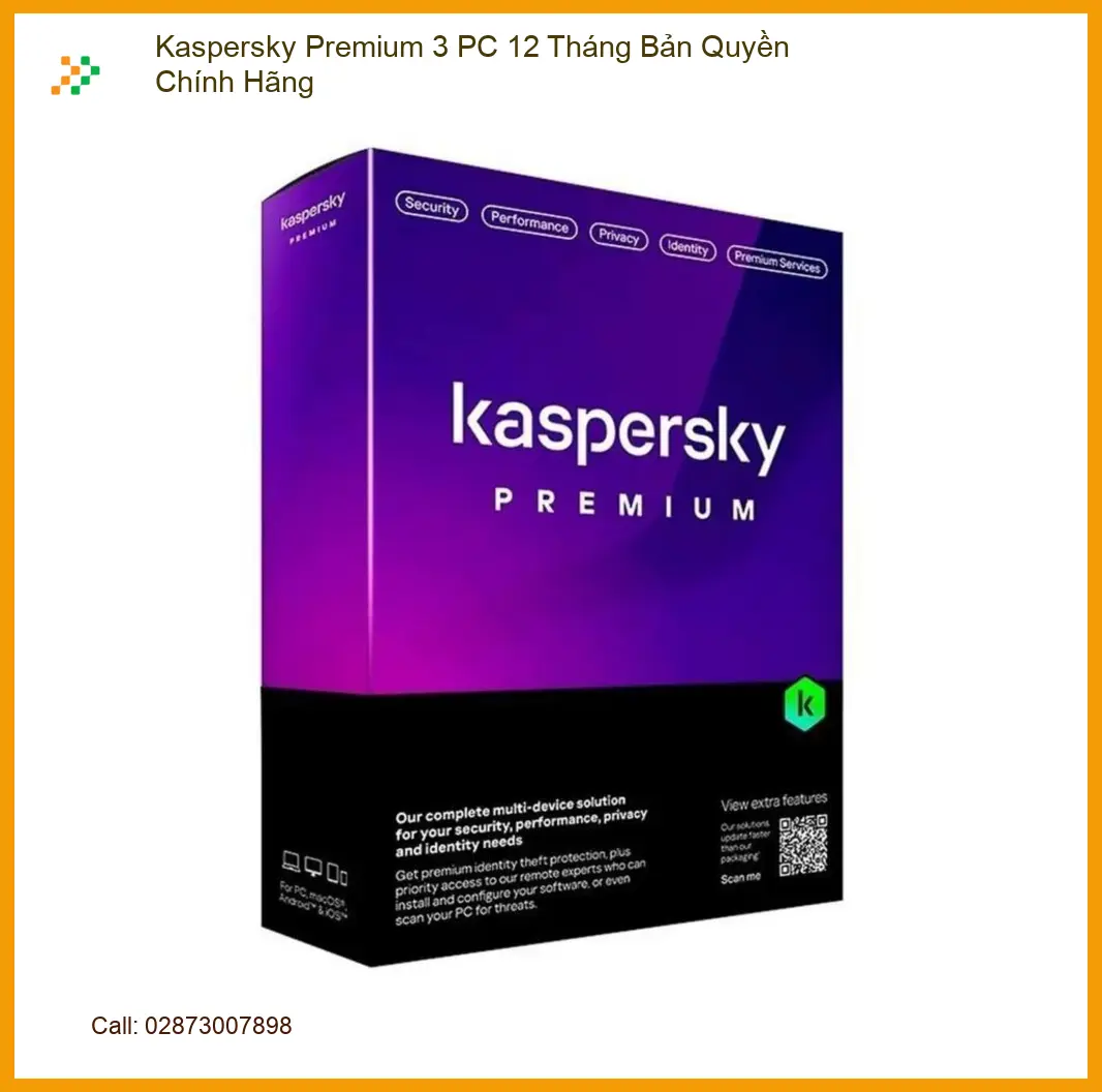Antivirus Kaspersky Premium 3 PC - Giá Rẻ Nhất TPHCM | Giao Hàng Tận Nơi Siêu Tốc