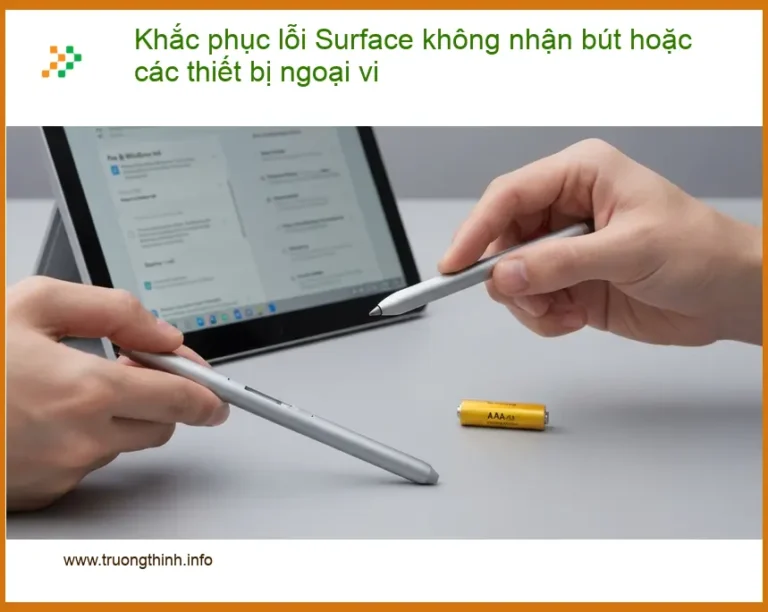 Khắc phục lỗi không nhận bút Surface - Địa chỉ trung tâm hỗ trợ
