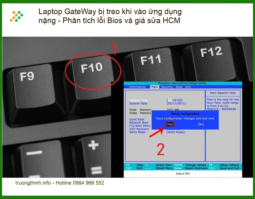 Sửa Laptop GateWay treo ứng dụng nặng, lỗi Bios - Trung tâm sửa HCM
