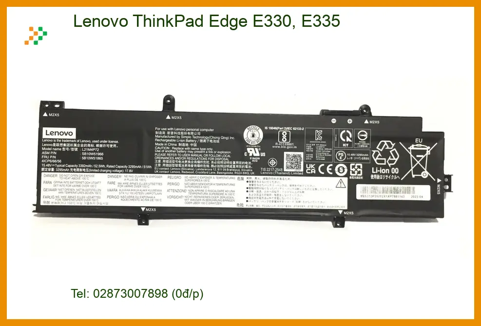 Pin Laptop Lenovo ThinkPad E330 E335 - Thay Giá Rẻ Lấy Liền
