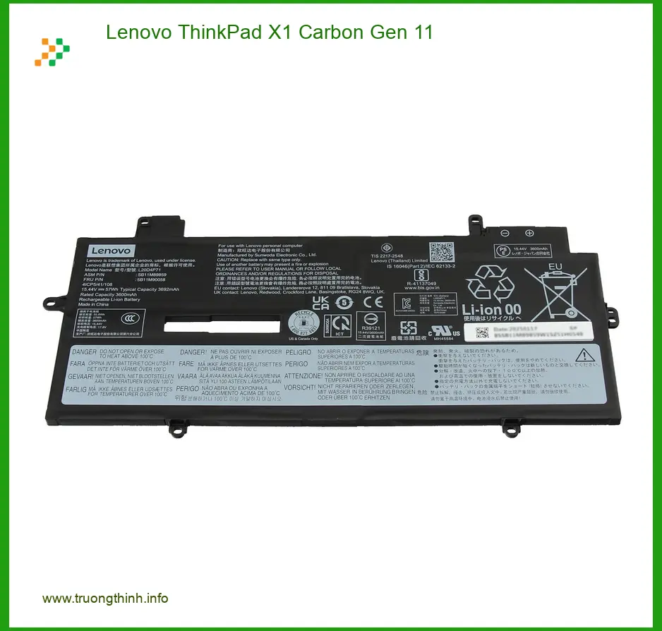 Pin Laptop ThinkPad X1 Carbon Gen 11 - Thay Lấy Liền, Giá Tốt Tại TPHCM