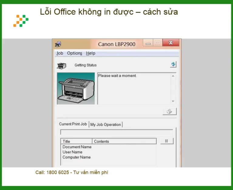 Lỗi Office không in được cách sửa – Trung tâm hỗ trợ TPHCM