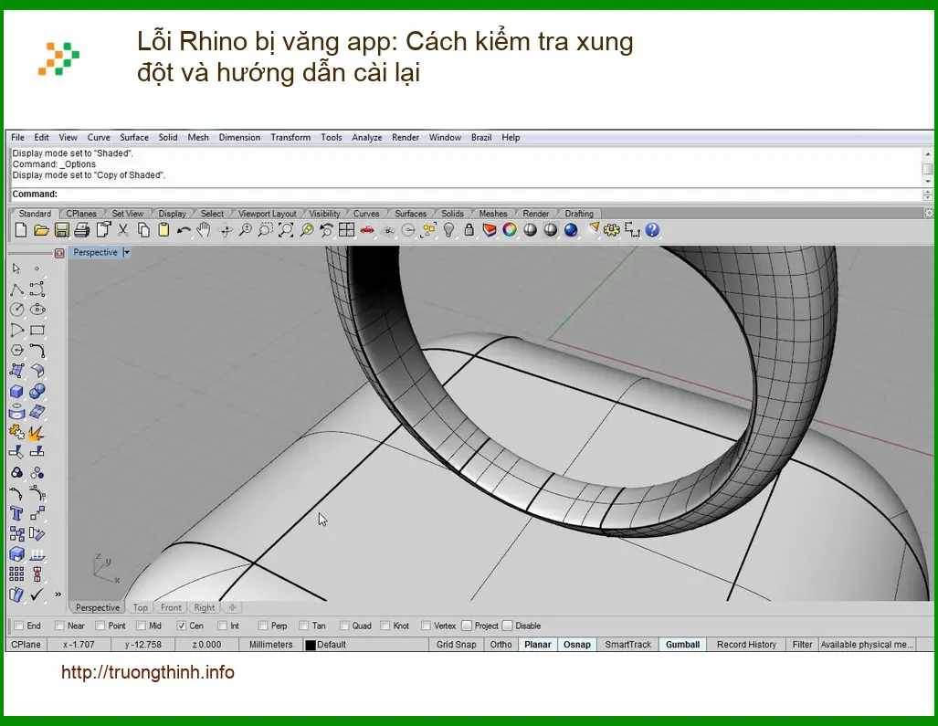 Lỗi Rhino bị văng app: kiểm tra xung đột - Dịch vụ khắc phục tận nơi