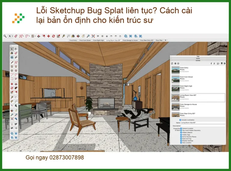 Lỗi Sketchup Bug Splat liên tục? Cách cài lại bản ổn định - Sửa nhanh