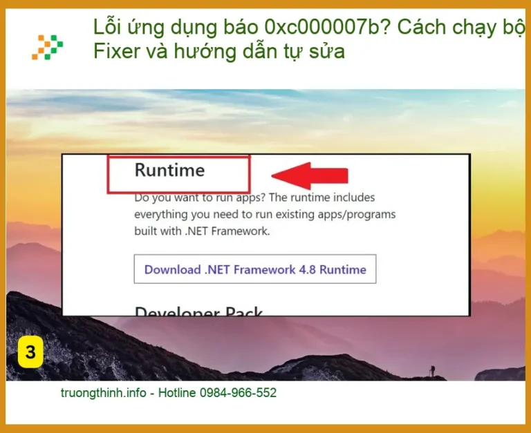 Lỗi 0xc000007b? Cách chạy Fixer và tự sửa - Trung tâm máy tính TPHCM