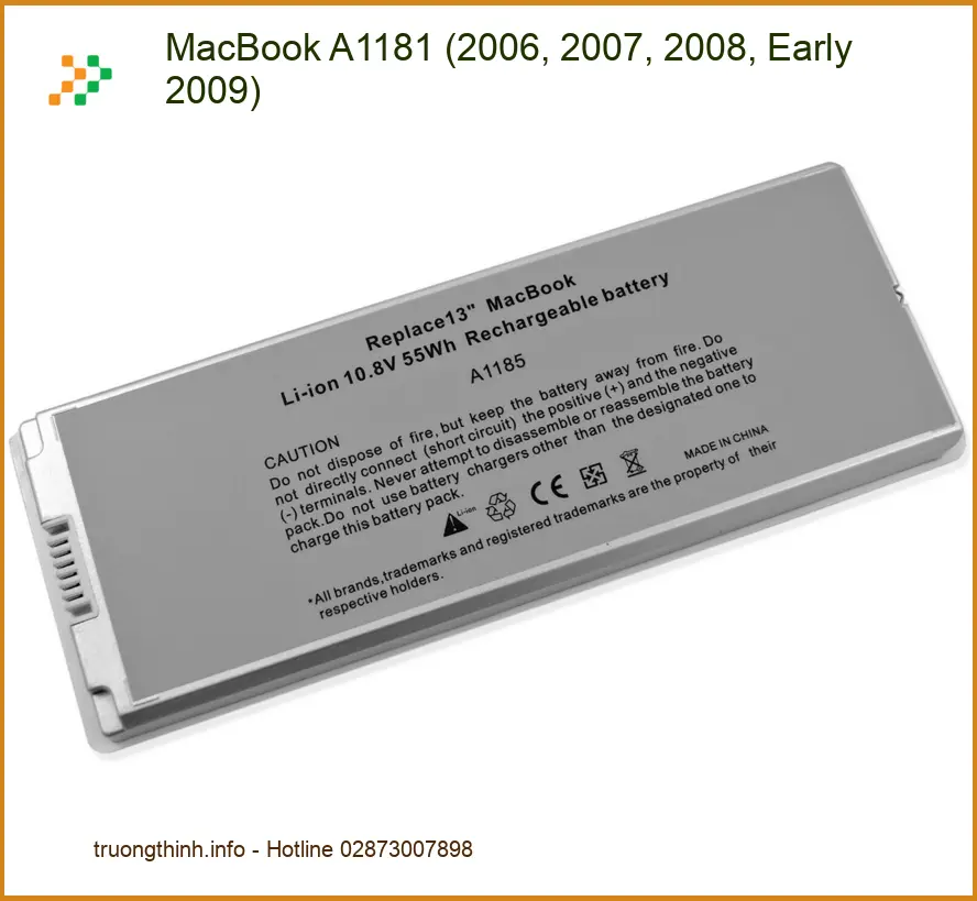 Pin Laptop APPLE MacBook A1181 - Thay Nhanh, Giá Rẻ TPHCM