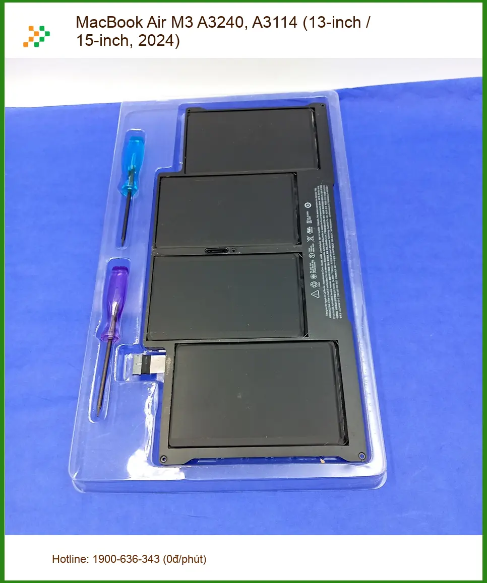 Pin Laptop APPLE MacBook Air M3 A3240, A3114
