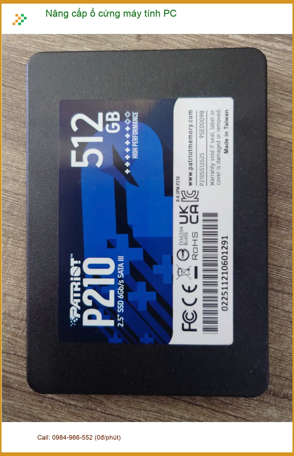 Chú Bách kiến trúc sư - Nâng cấp ổ cứng máy tính PC Quận 7 nhanh chóng ảnh thực tế 1