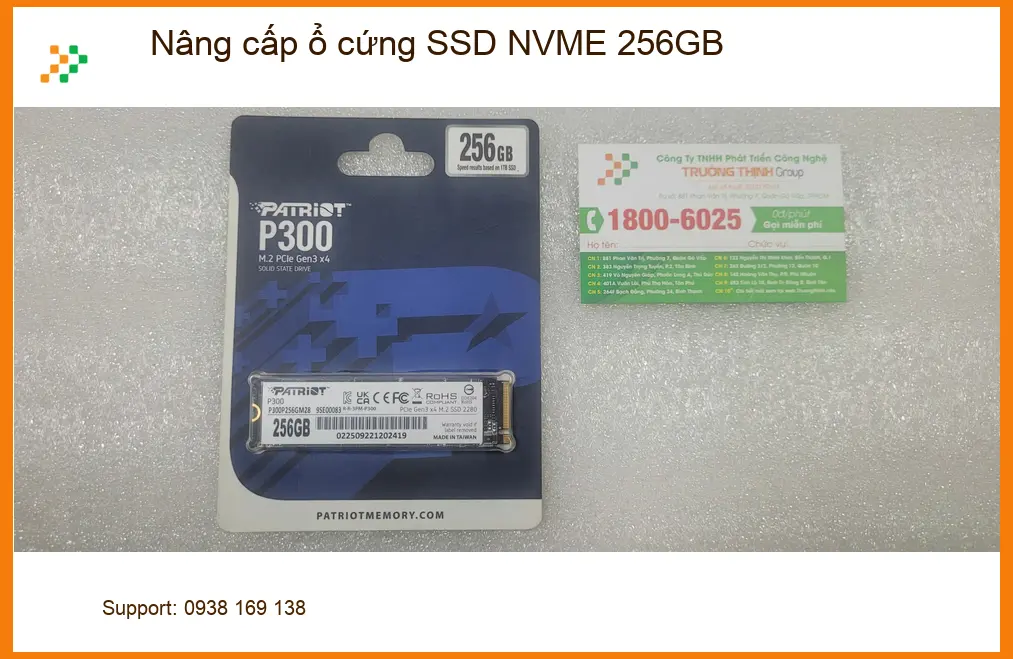 Chị Minh kinh doanh online cần nâng cấp SSD NVME 256GB ở Quận Bình Tân - Uy tín ảnh thực tế 1