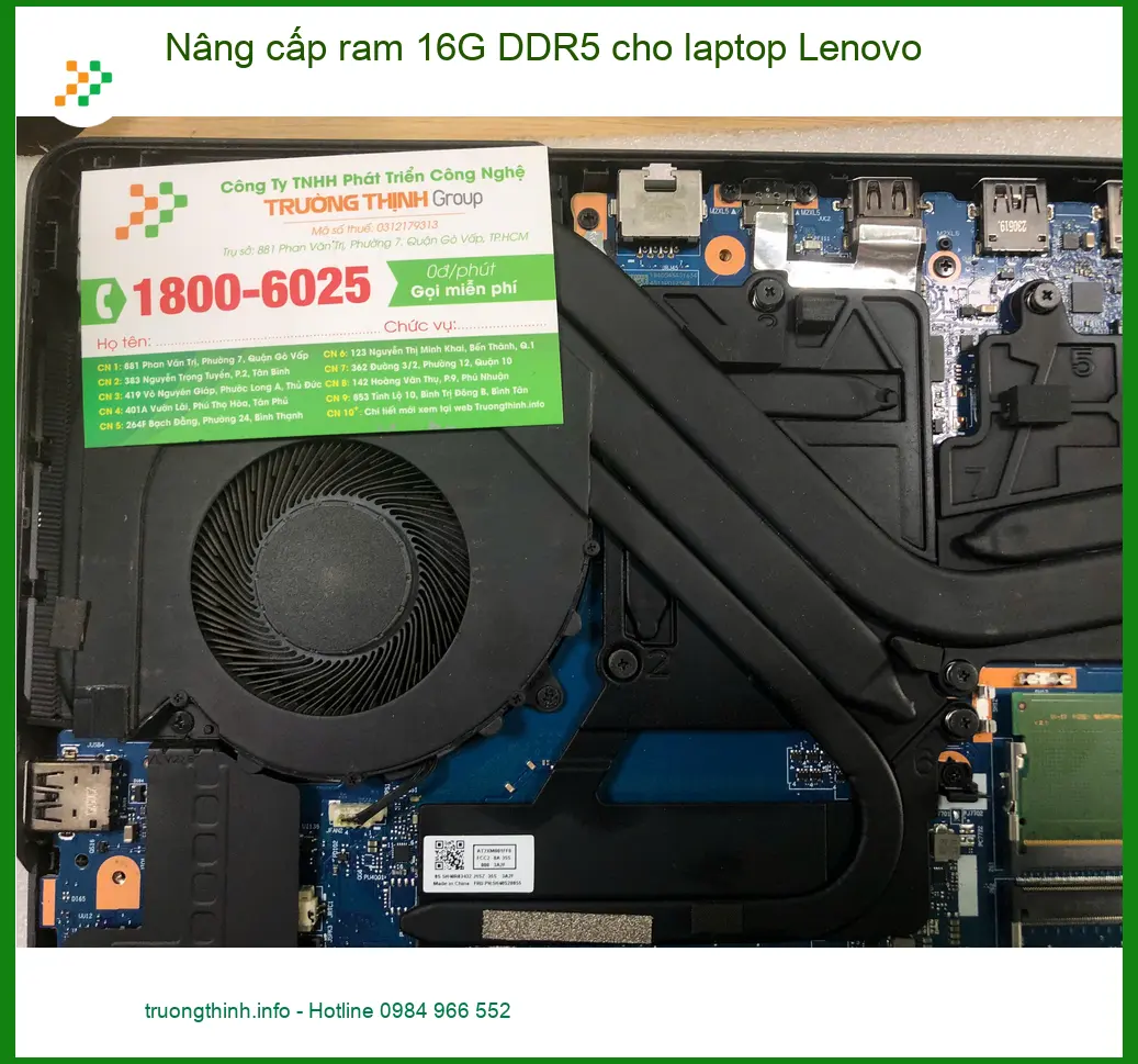 Anh Khoa nâng cấp ram 16G DDR5 cho laptop Lenovo Quận Bình Tân ảnh thực tế 2