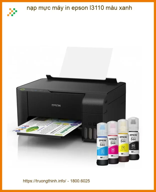 Nạp Mực Máy In Epson L3110 Màu Xanh Tận Nơi - Điện thoại công ty xử lý gấp