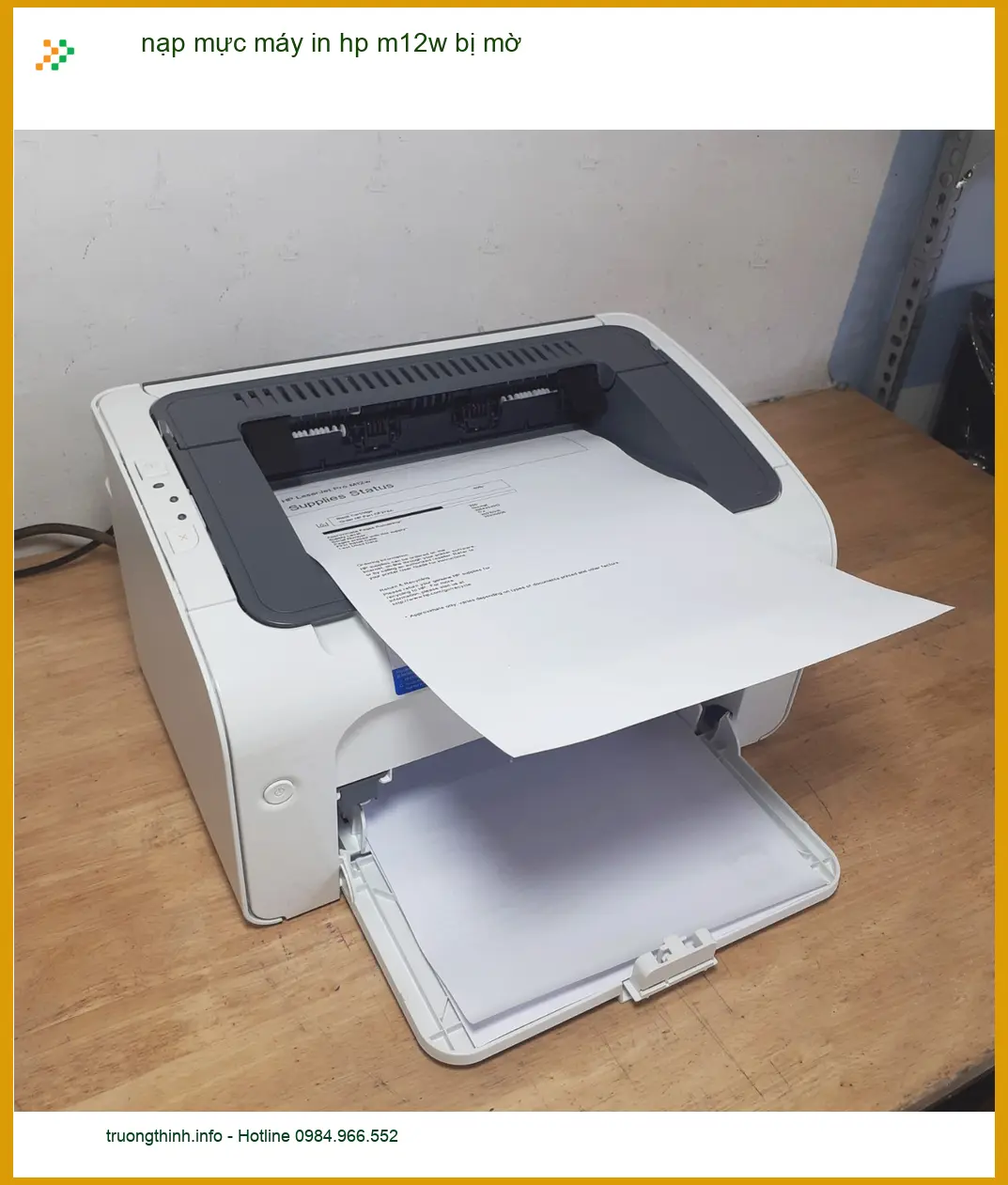 Nạp mực máy in HP M12w bị mờ tận nơi - Thợ xử lý nhanh, giá rẻ