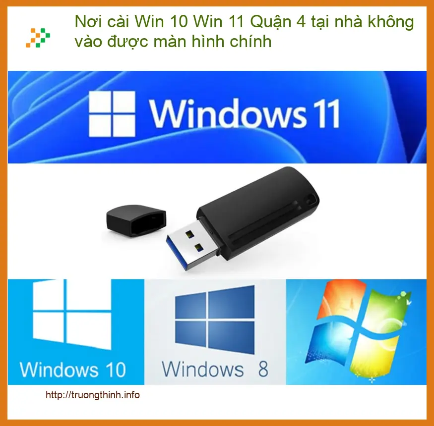 Cài Win 10 11 Quận 4 tại nhà không vào màn hình chính - Gọi thợ