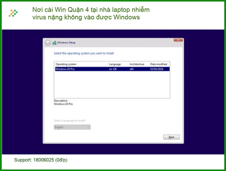Windows Nơi cài Win Quận 4 laptop virus - Dịch vụ xử lý tận nơi lấy liền