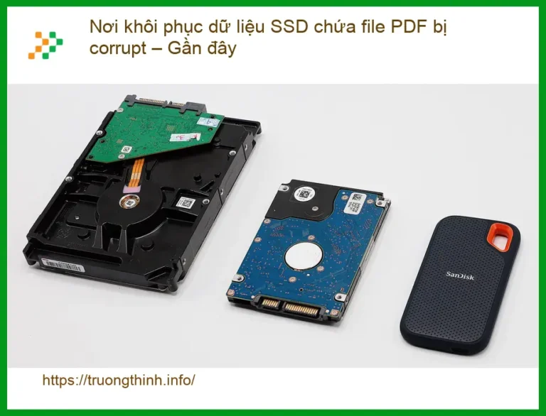 Khôi Phục Dữ Liệu SSD file PDF corrupt – Trung tâm uy tín TPHCM
