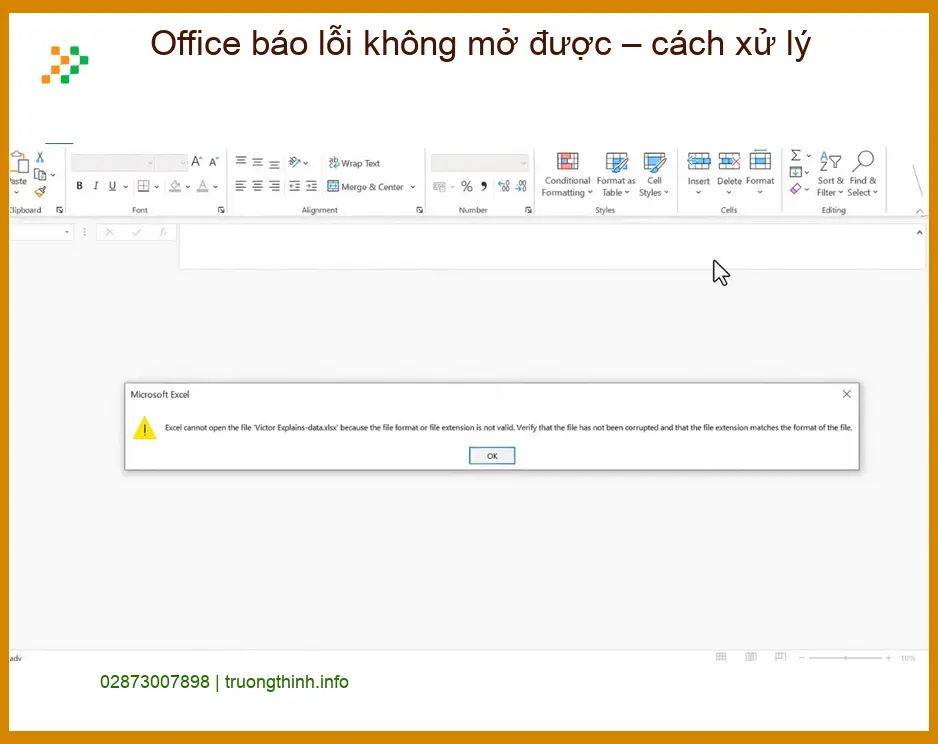 Văn phòng Office báo lỗi không mở được – Trung tâm hỗ trợ gần đây